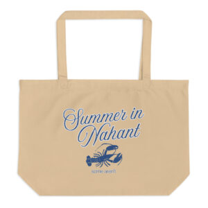 Summer in Nahant Large organic tote bag